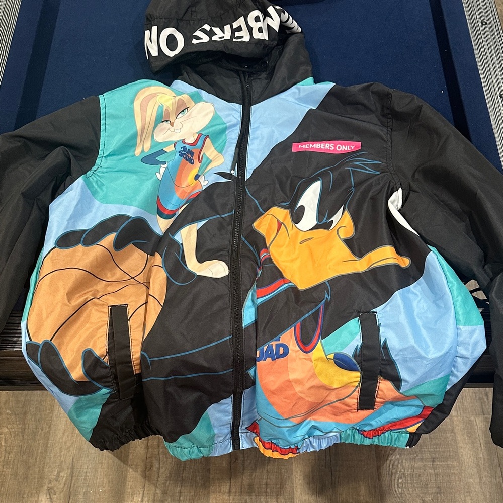 Members Only Kids Space Jam Puffer Jacket - Black and Blue